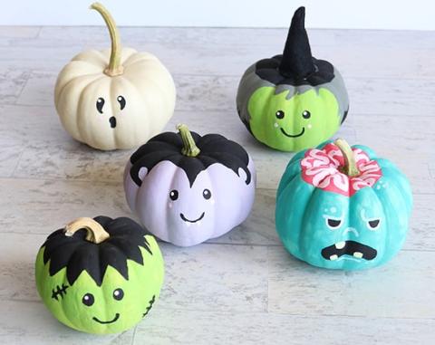 Small Painted Pumpkins