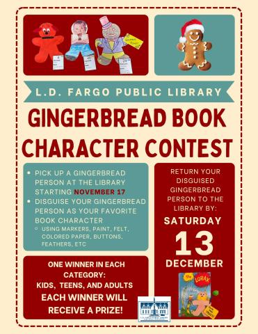 Gingerbread Book Character Contest