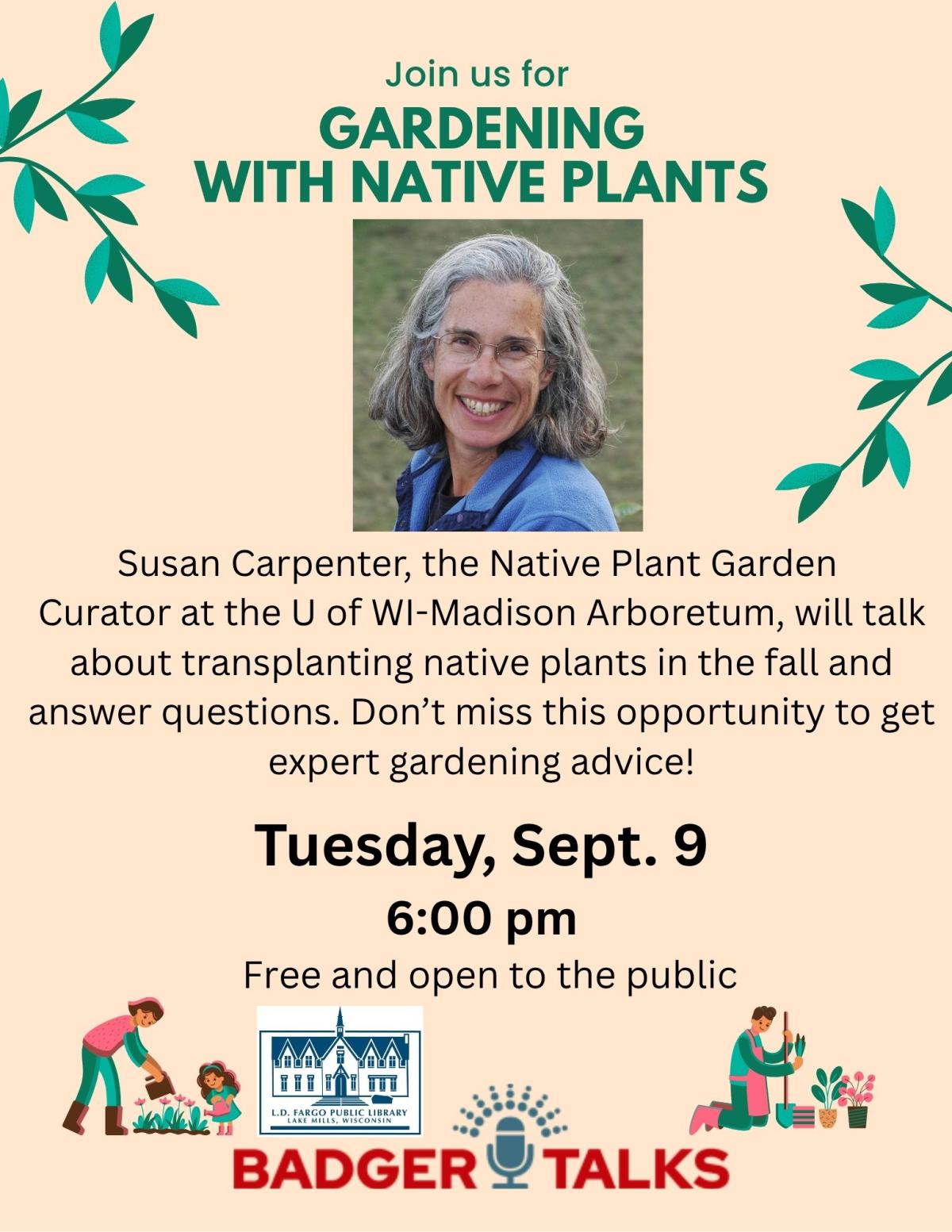 Photo of flyer for Native Plants event